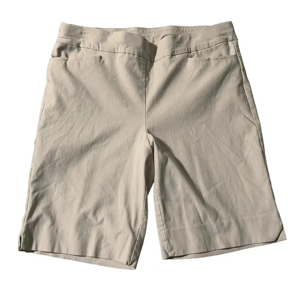 Chico's women's size 2(Large) khaki long shorts with pocket - Picture 1 of 4